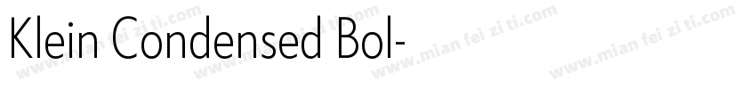 Klein Condensed Bol字体转换